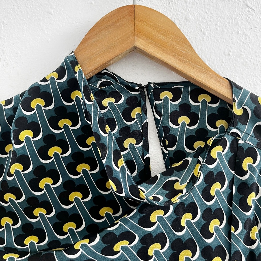 MARNI 100% Silk Geometric Print Midi Dress Size IT=40/ US=4 - Picture 6 of 12